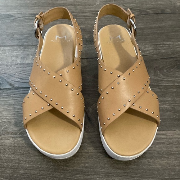 Marc Fisher Deliah Platform Wedge Sandals in Tan - Picture 2 of 6